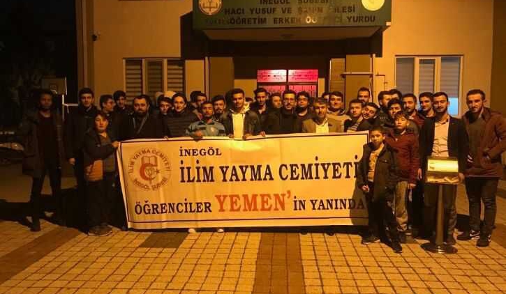 Ilim Yayma Cemiyeti Inegol Subesi Yemen In Yanindayiz Dedi Inegol Haberleri