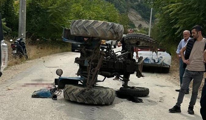 O&#287;lunun kulland&#305;&#287;&#305; trakt&#246;r&#252;n alt&#305;nda can verdi