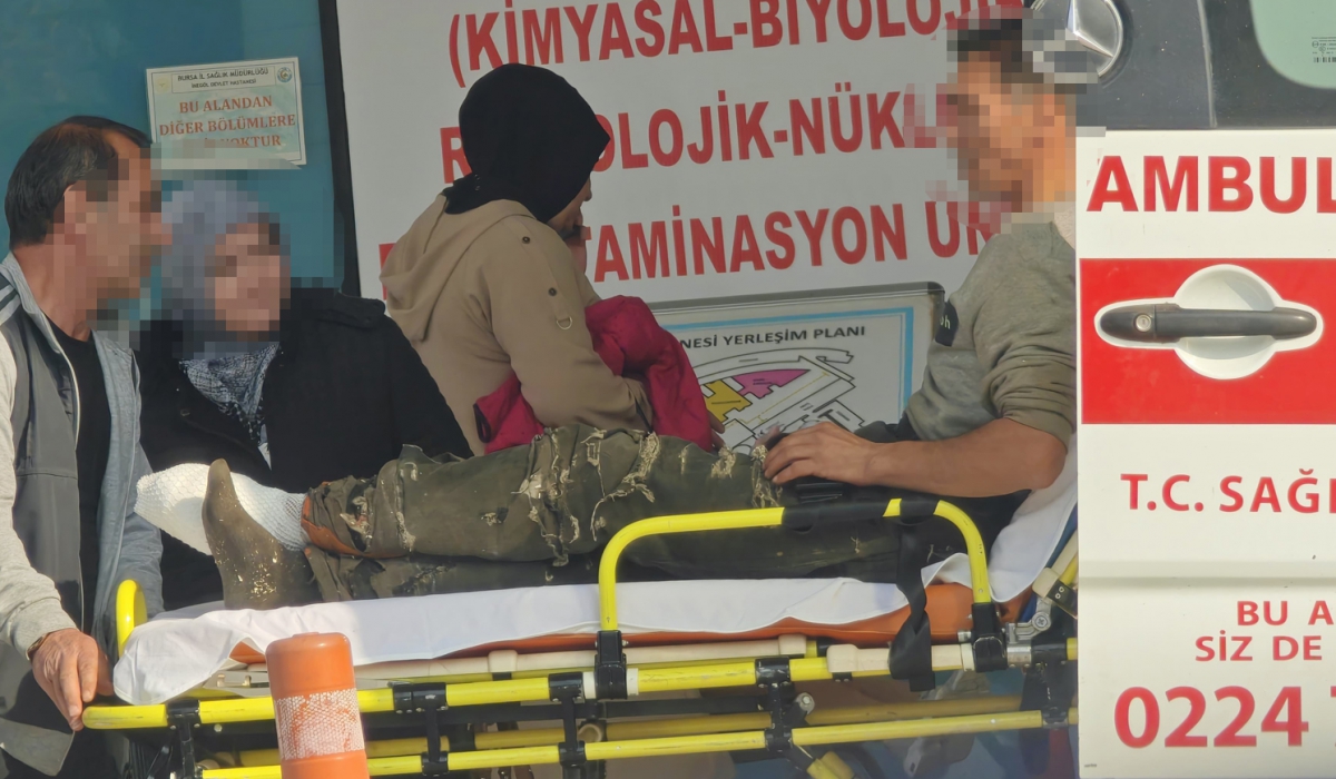 Talihsiz adamın ayağı parçalandı