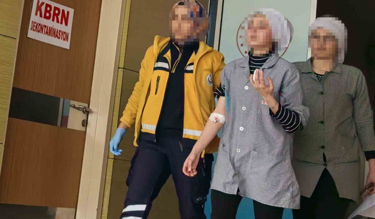 Talihsiz kadın acı içinde hastaneye getirildi