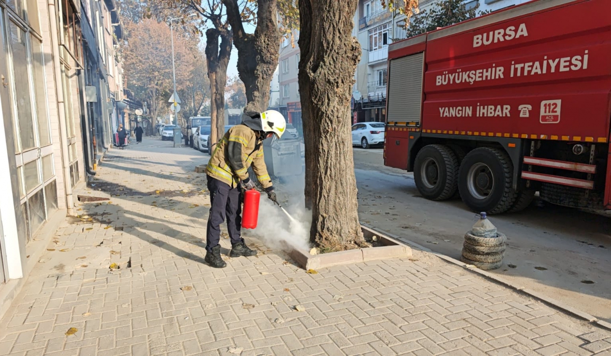 İnegöl'de gizemli olay; duman var ateş yok