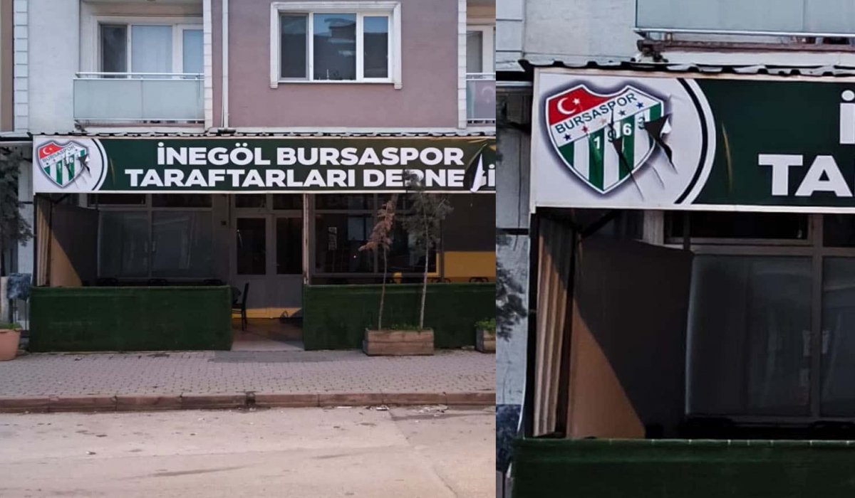 İnegöl Bursaspor Taraftarları Derneği’ne Çirkin Saldırı