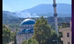 İnegöllüleri tedirgin eden görüntü! İtfaiye ekipleri müdahale ediyor