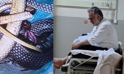 Kendini ısıran yılanı poşete koyarak acile getirdi