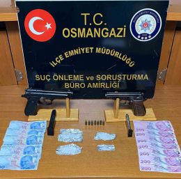 Bursa’da uyuşturucu almak için tabancayla takas yaptılar