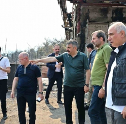 Yangın felaketine ’yıldırım’ müdahale