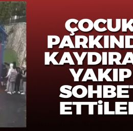 Gençler Çocuk Parkındaki Kaydırağı Ateşe Verdi