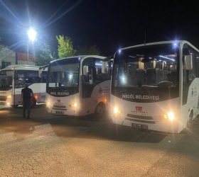 Yangın bölgesinde tahliye için İnegöl'den otobüsler gönderildi 