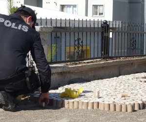 Vatandaşlar dinamite benzetti, polis alarma geçti, alçı kayıpları olduğu anlaşıldı