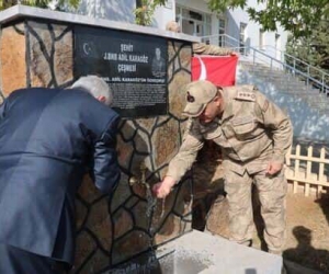 Şehit binbaşı adına çeşme yaptırıldı