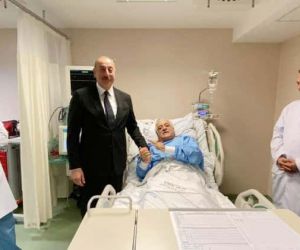 Cumhurbaşkanı Aliyev, Binali Yıldırım ve Şamil Ayrım’ı hastanede ziyaret etti
