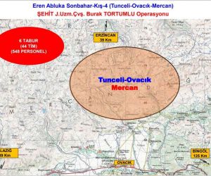 Tunceli’de Eren Abluka Sonbahar-Kış-4 Şehit Jandarma Uzman Çavuş Burak Tortumlu operasyonu başlatıldı