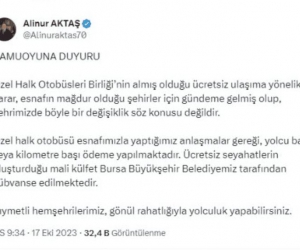 Başkan Aktaş’tan ’ücretsiz ulaşım’ açıklaması