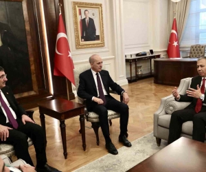 TBMM Başkanı Kurtulmuş, İçişleri Bakanı Yerlikaya’yı ziyaret etti