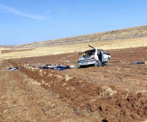 Siverek’te takla atan otomobilin sürücüsü ağır yaralandı
