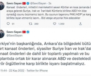 Başkan Sayan: “ABD’nin bize oynadığı oyunu bozmamız lazım”