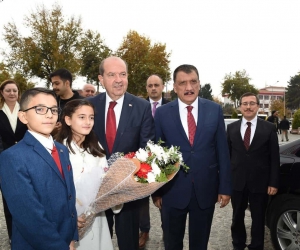 KKTC Cumhurbaşkanı Ersin Tatar’a Malatya’da sıcak karşılama