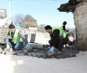 İnegöl'ün köyleri parke taşla kaplanıyor