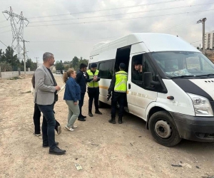 Cizre’de öğrenci servisleri denetlendi