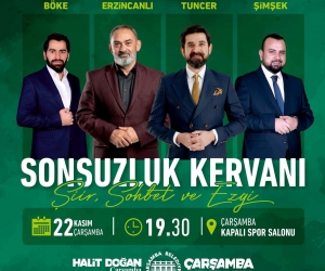 Çarşamba’da “sonsuzluk kervanı” ile şiir, sohbet ve ezgi dolu program