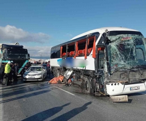 Sivas’ta otobüs kazası: 1 ölü 2 yaralı