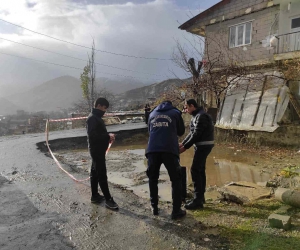 Zabıta ekipleri açılan inşaat temelinde önlem aldı