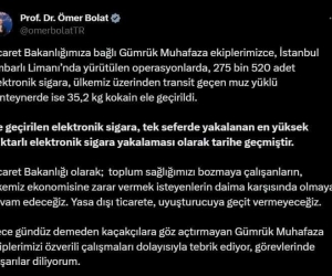 Ambarlı Limanı’nda 275 bin 520 adet elektronik sigara ele geçirildi