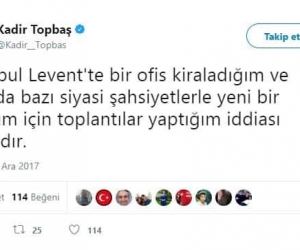 Kadir Topbaş’tan yeni oluşum iddialarına yalanlama