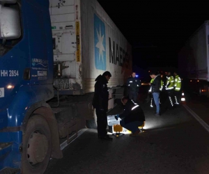 Patlayan lastiği kontrol eden sürücüye başka bir araç çarpıp kaçtı