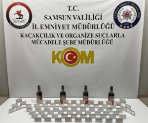 Samsun’da 70 paket kaçak elektronik sigara tütünü ele geçirildi