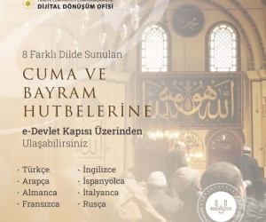 Cuma namazı ve bayram namazı hutbeleri 8 dilde