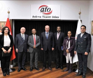 Etiyopya Ankara Büyükelçisi Mahmud, ATO Başkanı Baran’ı ziyaret etti