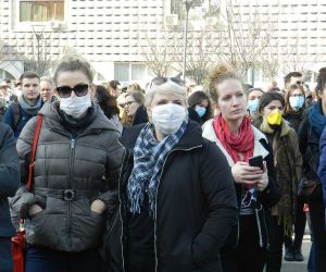 Kosova’da hava kirliliği protesto edildi