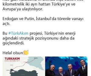 Şamil Tayyar’dan Türk Akımı yorumu