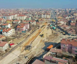 Konya’da Alparslan Türkeş Caddesinde çalışmalar sürüyor