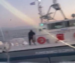 Yunan Sahil Güvenliğinden taşlı ve silahlı taciz