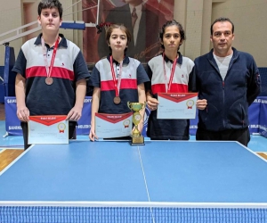 SANKO Okulları masa tenisi takımı il dördüncüsü oldu