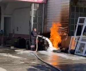 LPG tankı değişimi sırasında patlama yaşandı