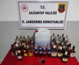 Gaziantep’te 135 litre kaçak alkol ele geçirildi