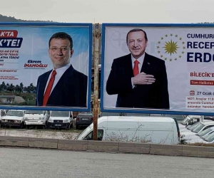 Aynı bilboardlarda Erdoğan ve İmamoğlu’nun fotoğrafları yan yana