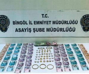 Bingöl’de 200 bin lira değerinde altın ve para çalan hırsız tutuklandı