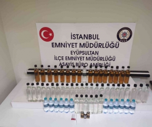 Eyüpsultan’da sahte alkol satışı yapan 1 kişi yakalandı