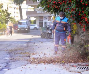 Alanya Belediyesi şehrin temizliğinde 7/24 görevde