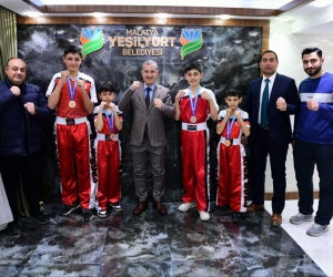 Başkan Çınar, şampiyon sporcuları ağırladı