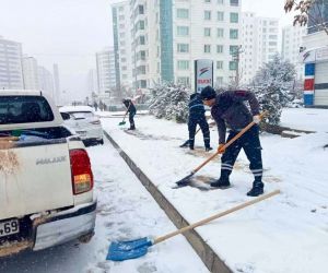 Kayapınar Belediyesi karla mücadele başlattı