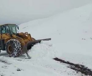 Siirt’te yoğun kar yağışı nedeniyle köy yolları ulaşıma kapandı