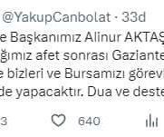 Vali Yakup Canbolat ve Alinur Aktaş Gaziantep’e görevlendirildi