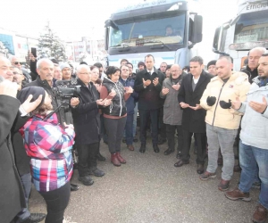 Beyşehir’den Hatay’a 6 tır dolusu yardım malzemesi ve 2 otobüs gönüllü dualarla yola çıktı
