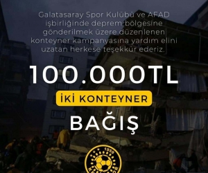 Keşanspor topladıkları 100 bin TL’yi yaşam konteyneri kampanyasına yatırdı