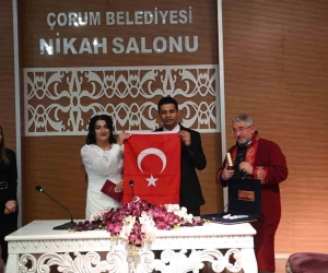 Depremzede genç kız Çorum’da evlendi